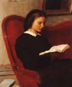 Henri Fantin-Latour The Reader(Marie Fantin-Latour,the Artist's Sister) china oil painting artist